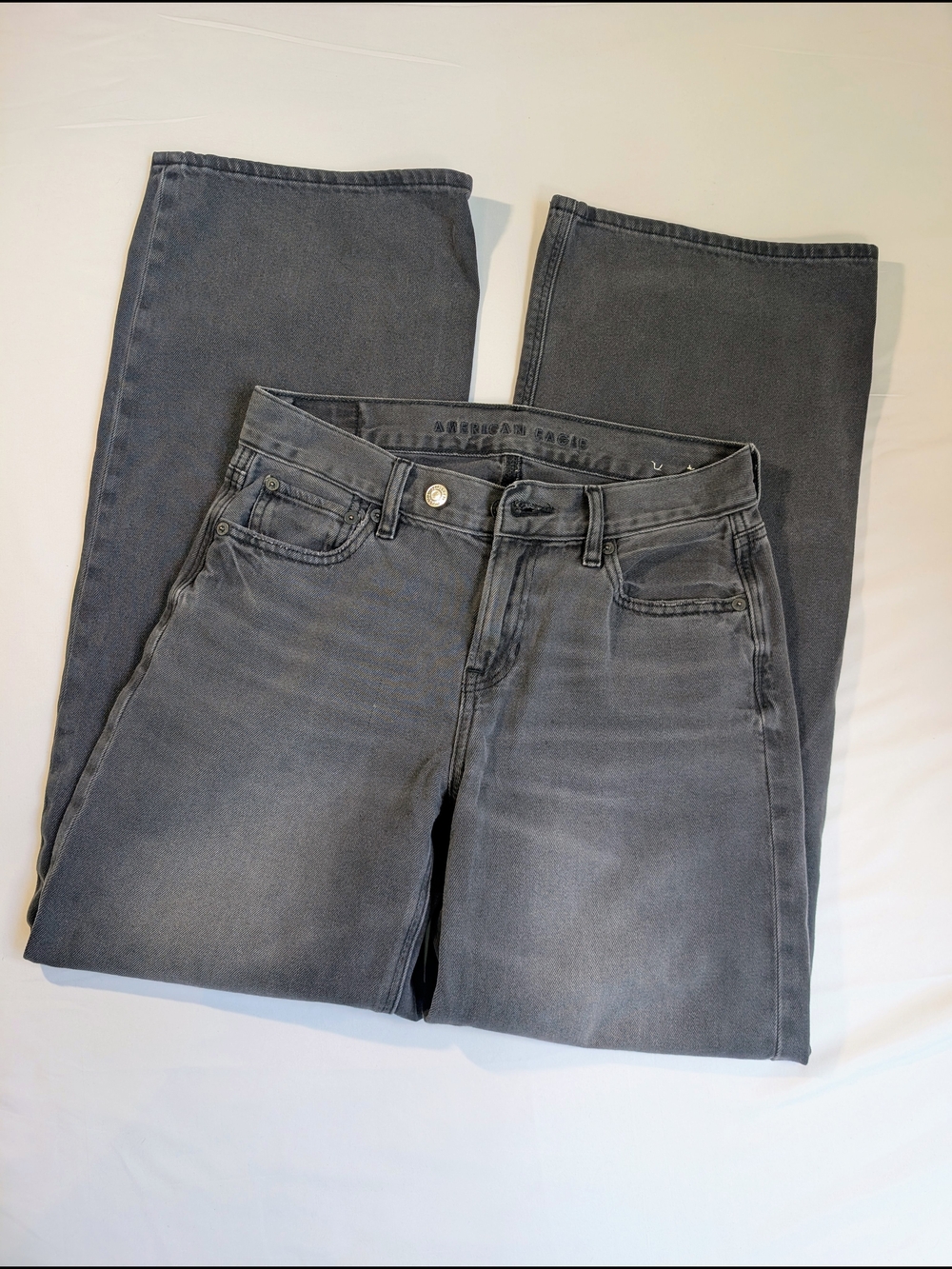 American Eagle Low-Rise Skater Jeans Women's Faded Black🩶